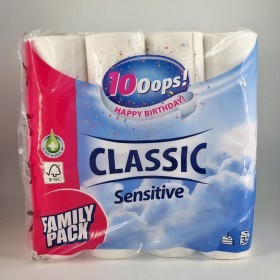 Ooops! Classic Sensitive 32ks 3vrstový toaletný papier - 1kotúč 125ústrižkov