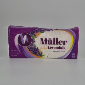 Muller Papierové vreckovky štvorvrstové, 100ks v balení - Med a Levanduľa