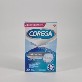 Corega Tablety Whitening 30ks čistiace tablety na zubné náhrady