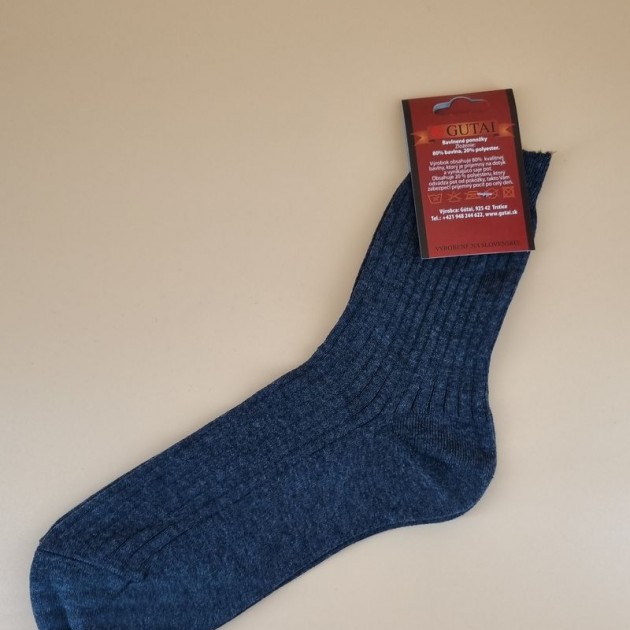 Bavlnené ponožky pánske Tmavo-sivé 5 (38)