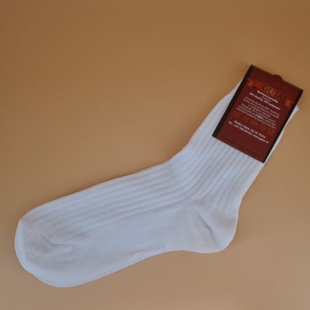Bavlnené ponožky biele veľkosť 11 (46)
