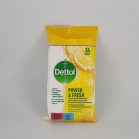 Dettol antibakteriálne vlhčené utierky na povrchy 36ks Citrón + Limetka 